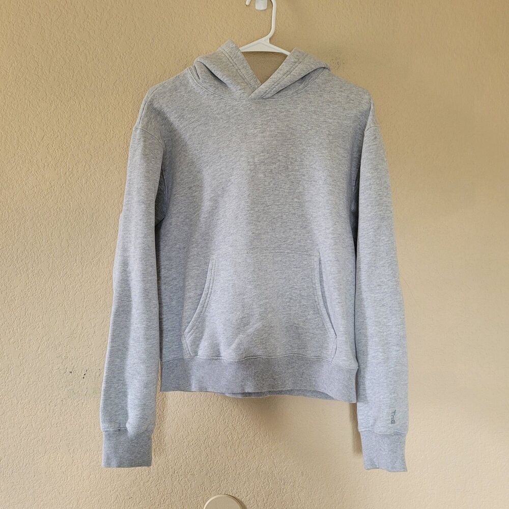Aritzia Tna Sweatfleece Perfect Hoodie Gray Size Small Cozy Fleece Pullover